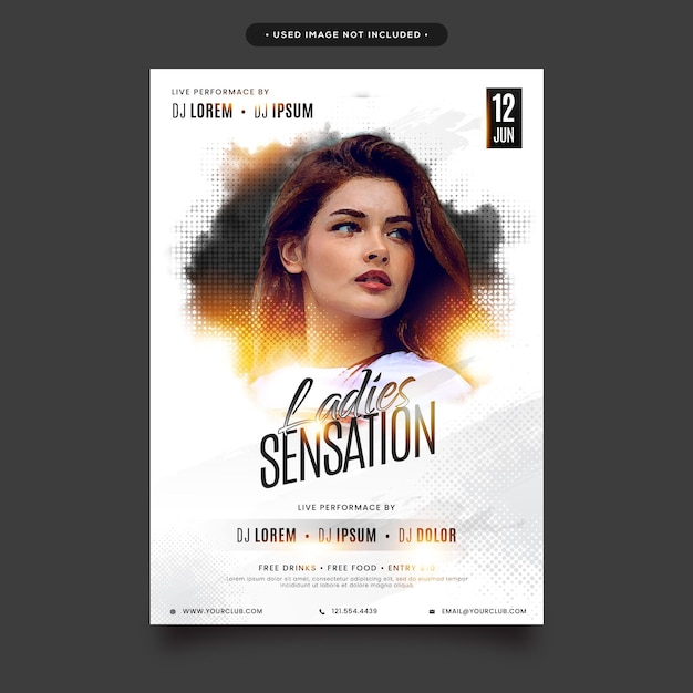Fantastico modello di poster volantino effetto volantino