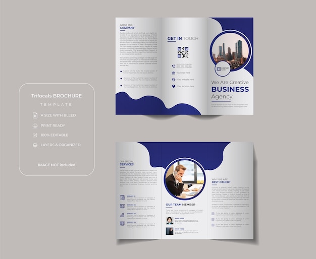Fantastico modello di progettazione di brochure a tre ante aziendali e aziendali