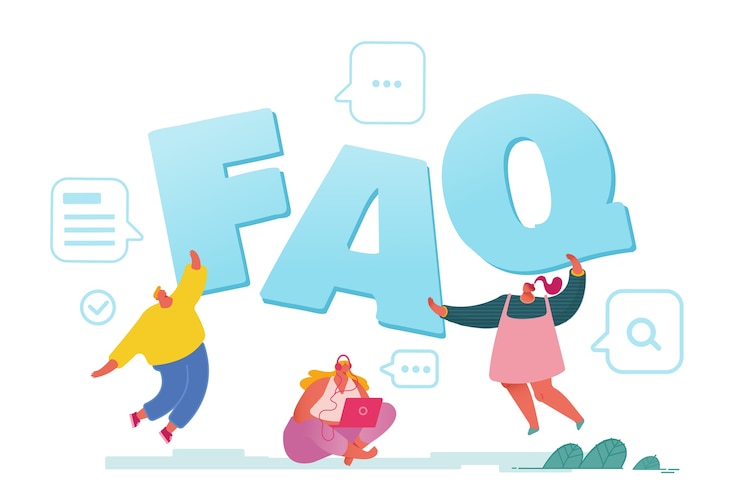 Vettore faq service concept.