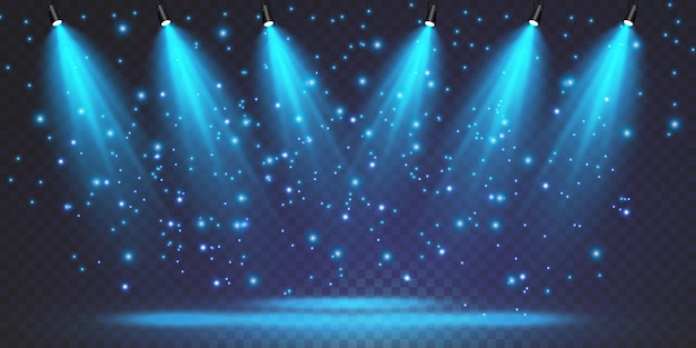 Faretti vettoriali Effetti di luce della scena Effetto luce bagliore Illustrazione vettoriale