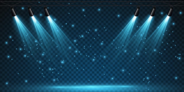 Faretti vettoriali Effetti di luce della scena Effetto luce bagliore Illustrazione vettoriale