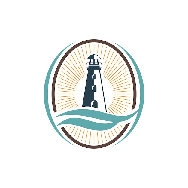 Faro faro vettore Logo Template Illustration Design Vector EPS 10