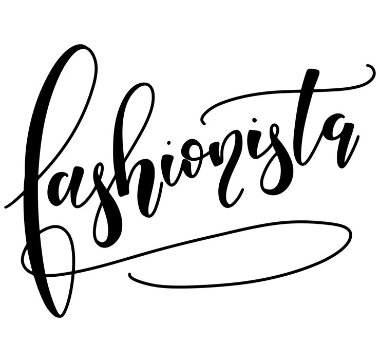 Fashionista nero illustrazione vettoriale isolato su sfondo bianco