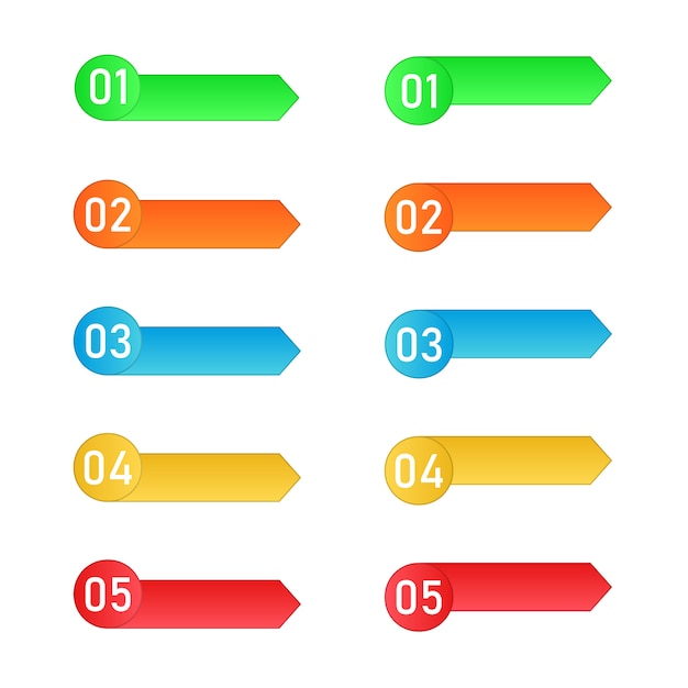 Fasi del processo. Elementi di infografica vettoriale.