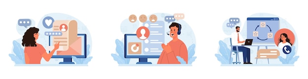 Feedback dei clienti set recensioni dei consumatori scambio pubblico condivisione di beni e servizi acquistati