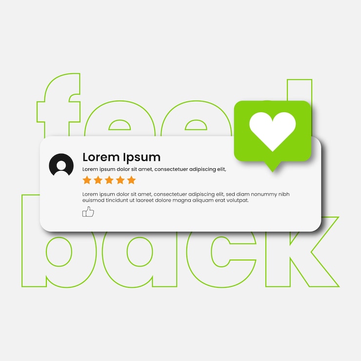 Feedback Social Media Post Vector Template