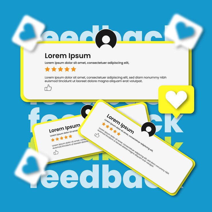 Feedback Social Media Post Vector Template