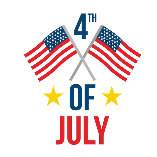 Felice 4 luglio Independence Day Vector Design 4 luglio