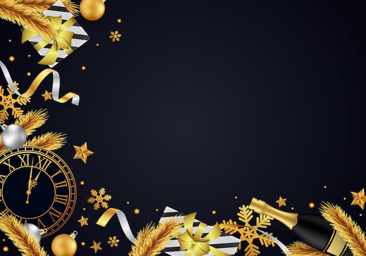 Vettore felice anno nuovo 2020 sfondo, splendidamente decorato in oro