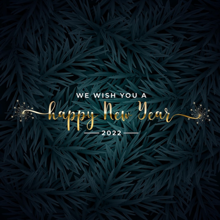 Vettore felice anno nuovo 2022 biglietto di auguri