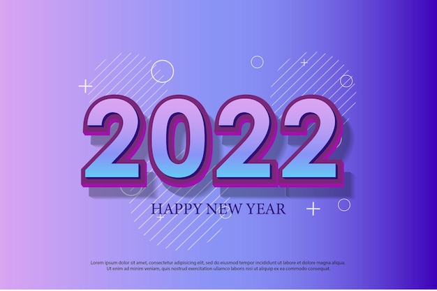 felice anno nuovo 2022 con sfondo a strisce circolari