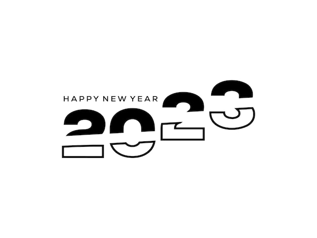 Felice anno nuovo 2023 design tipografia testo copertina del diario aziendale per il 2023 con brochure dei desideri