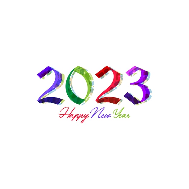 felice anno nuovo 2023 testo tipografia design