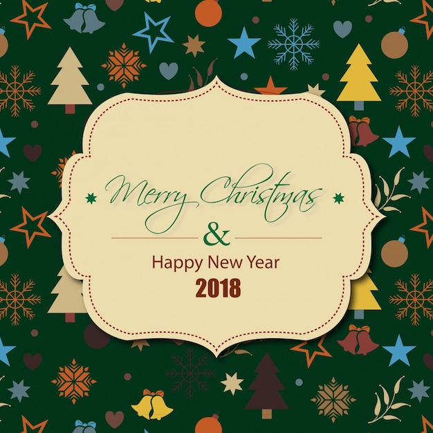 felice anno nuovo, allegre chrismas, 2018 desgin