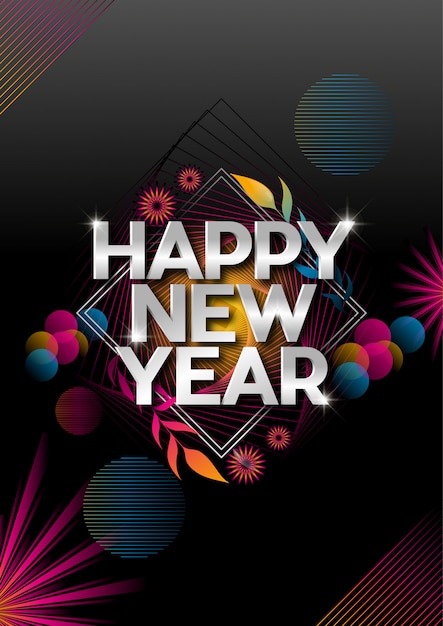 Felice anno nuovo Bella volantino