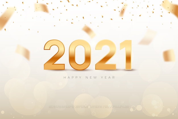 Felice anno nuovo con il numero evidenziato