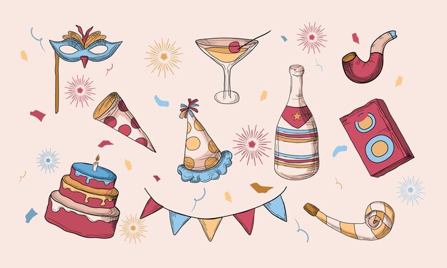 Felice anno nuovo illustrazioni vettoriali