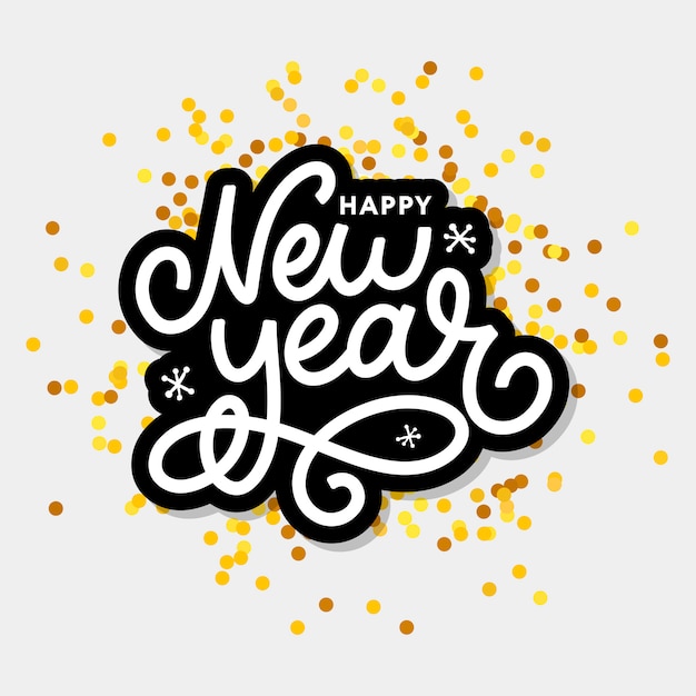 Felice anno nuovo lettering 2020