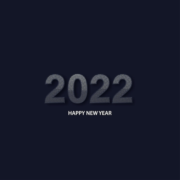 Felice anno nuovo numero 2022 sullo sfondo Vector