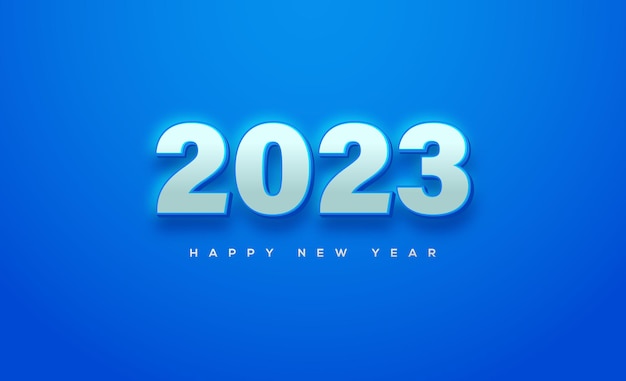 Felice anno nuovo numero 2023 semplice e moderno