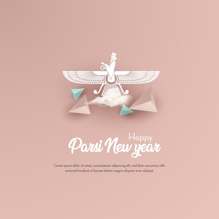 Vettore felice anno nuovo parsi creative ads.vector, banner, poster, flyer.