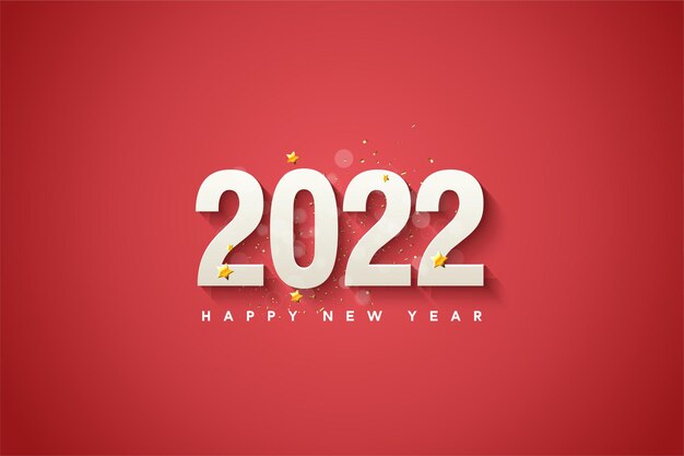 Felice anno nuovo sfondo 2022 con numeri di lusso