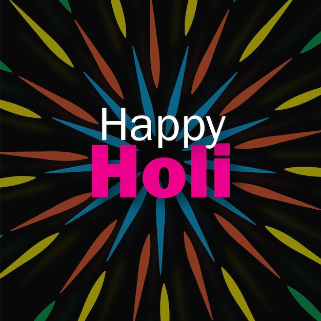 Felice celebrazione di Holi con banner creativo o design di opuscolo per il Festival indiano dei colori