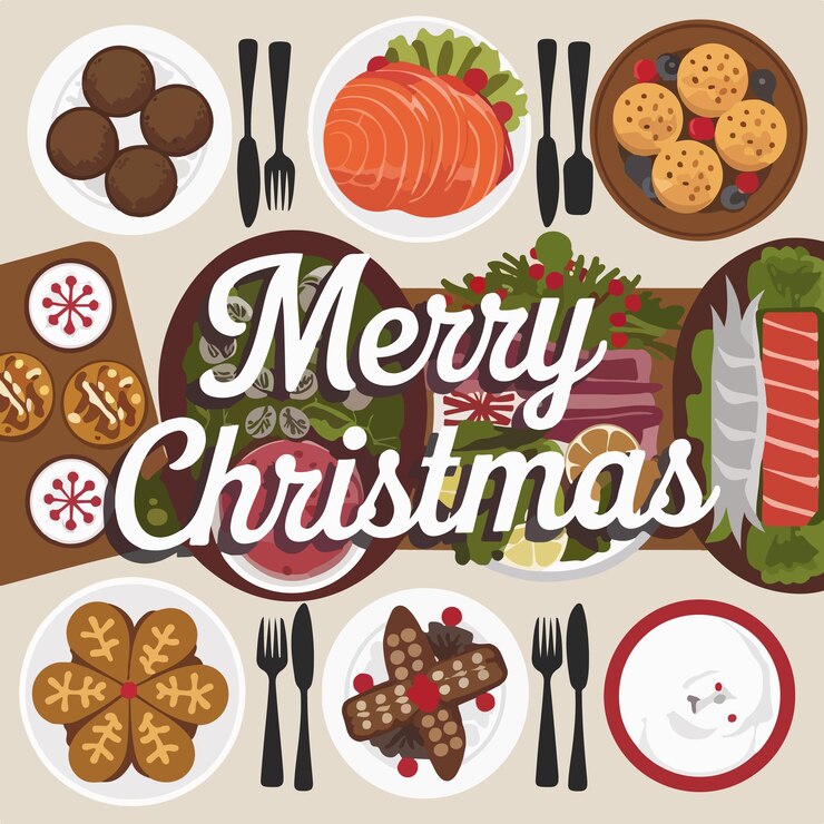 Vettore felice celebrazione di natale sfondo artistico illustrazione design semplice