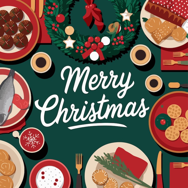 Vettore felice celebrazione di natale sfondo artistico illustrazione design semplice