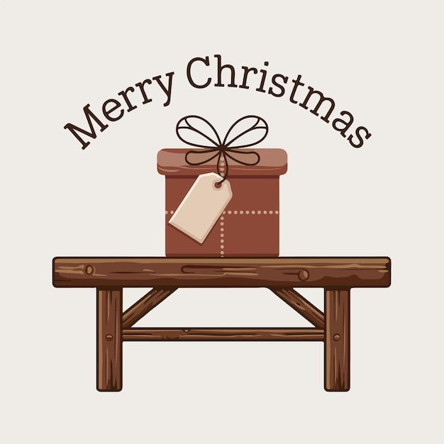 Felice celebrazione di Natale sfondo artistico illustrazione design semplice