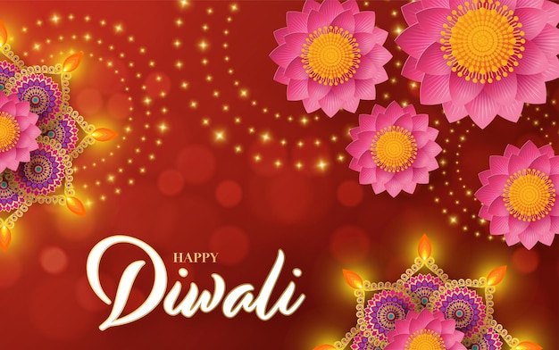 Felice diwali deepavali il festival indiano