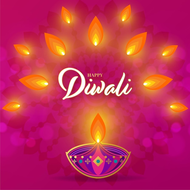 Felice diwali deepavali il festival indiano
