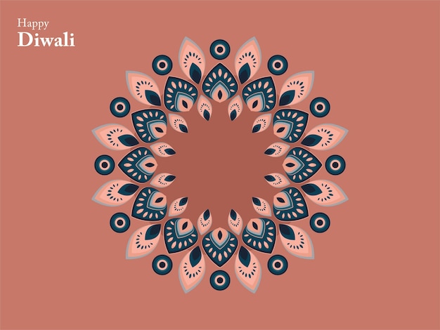 felice diwali indù tradizionale ornamento lampada festival india elemento mandala cinese buddha etnico