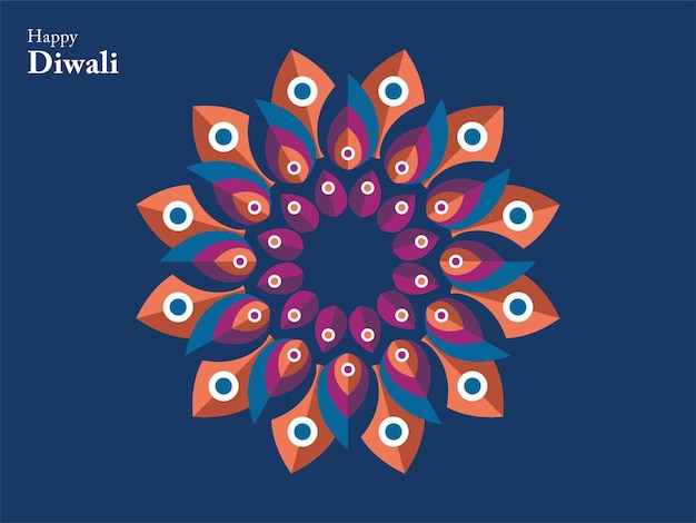 felice diwali indù tradizionale ornamento lampada festival india elemento mandala cinese buddha etnico