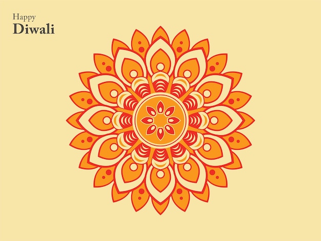 felice diwali indù tradizionale ornamento lampada festival india elemento mandala cinese buddha etnico