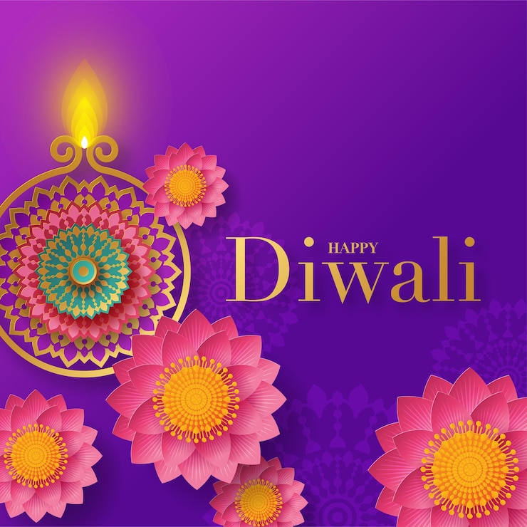 Vettore felice "diwali