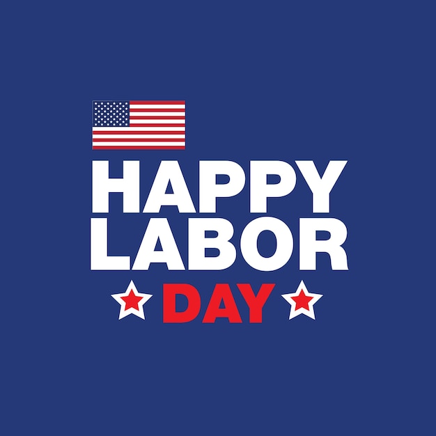 Felice festa del giorno del lavoro bandiera degli Stati Uniti Stati Uniti d'America modello di banner di sfondo di lavoro