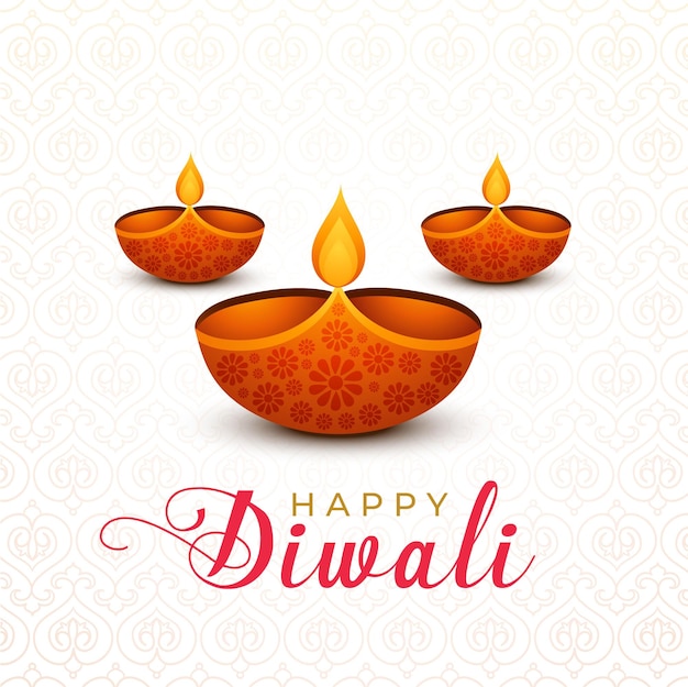Felice festa di Diwali Felice Diwali sfondo cartella colorato vettore
