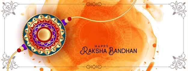 Felice festival indiano Raksha Bandhan saluto banner elegante