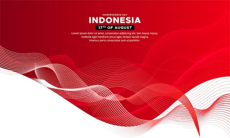 Vettore felice giorno dell'indipendenza dell'indonesia 79° giornata dell'independenza dell'indonia