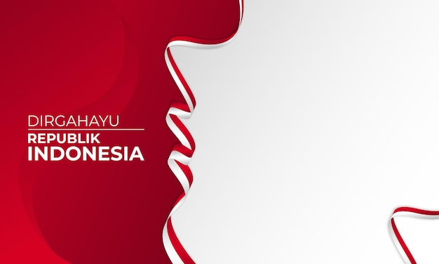Felice giorno dell'indipendenza dell'Indonesia sfondo banner design