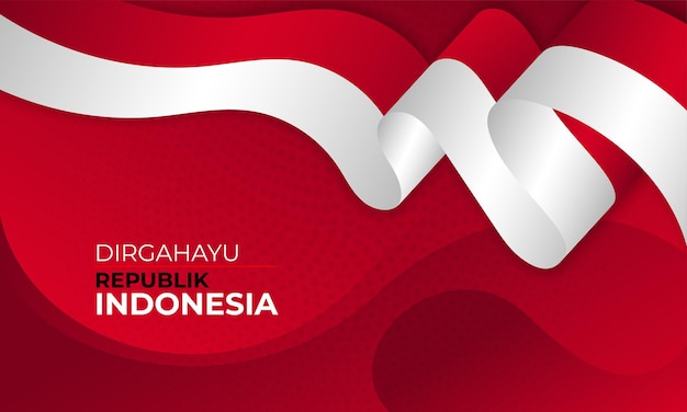 Felice giorno dell'indipendenza dell'Indonesia sfondo banner design
