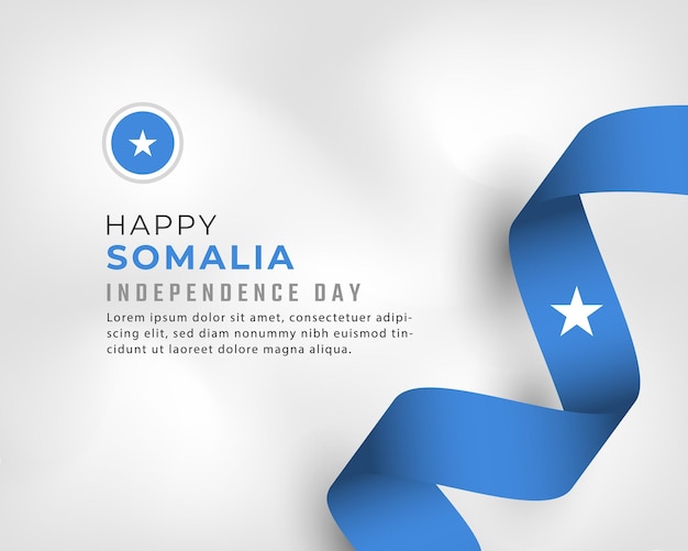 Felice giorno dell'indipendenza della Somalia 1° luglio vettore di celebrazione per Poster Banner Pubblicità saluto