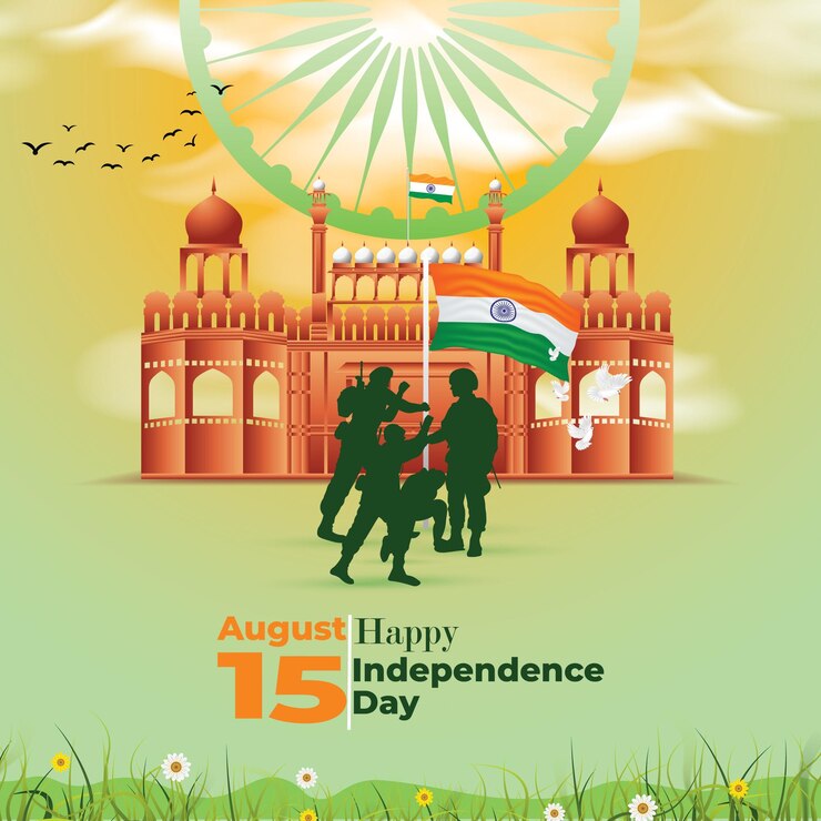 Felice Giorno dell'Indipendenza L'India celebra la libertà