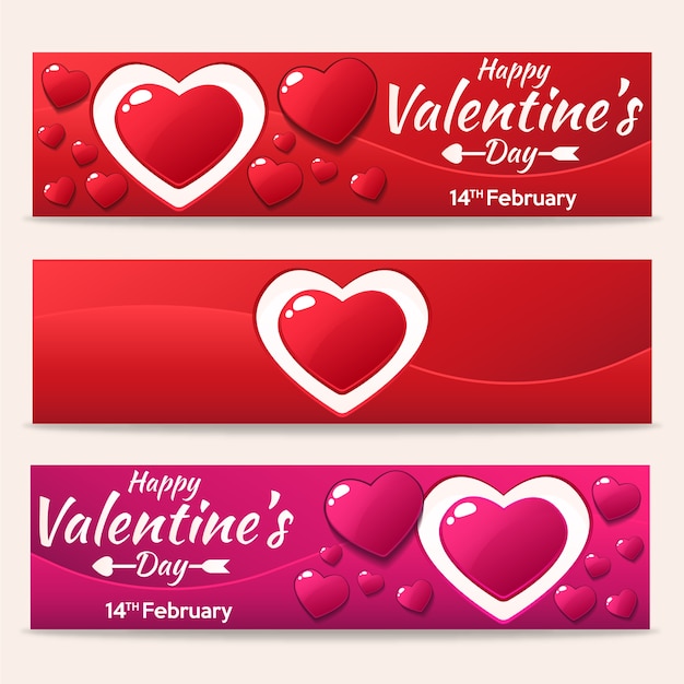 Felice giorno di San Valentino bella bandiera modello sfondo