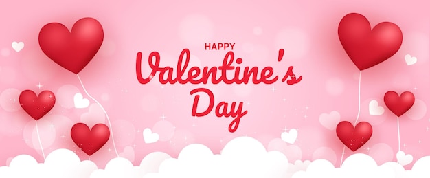 Felice giorno di San Valentino sfondo e banner.