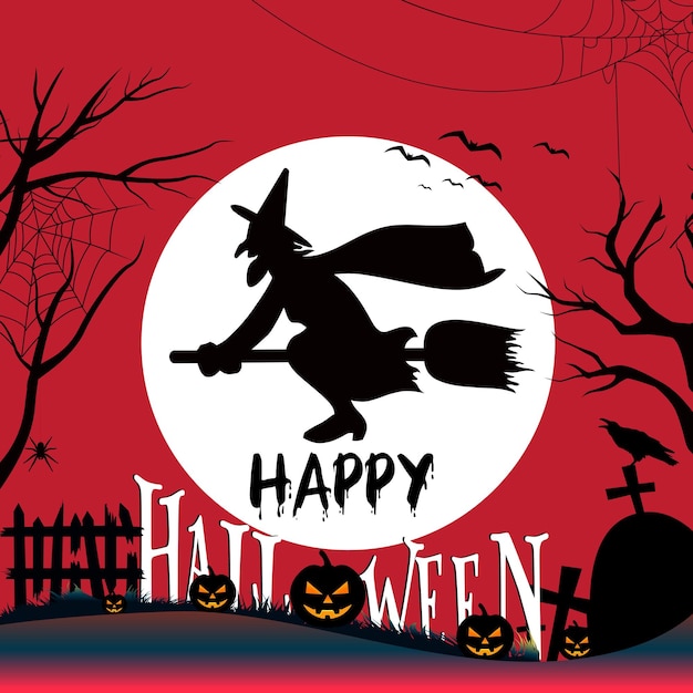 Felice halloween card vettore 2022 design moderno