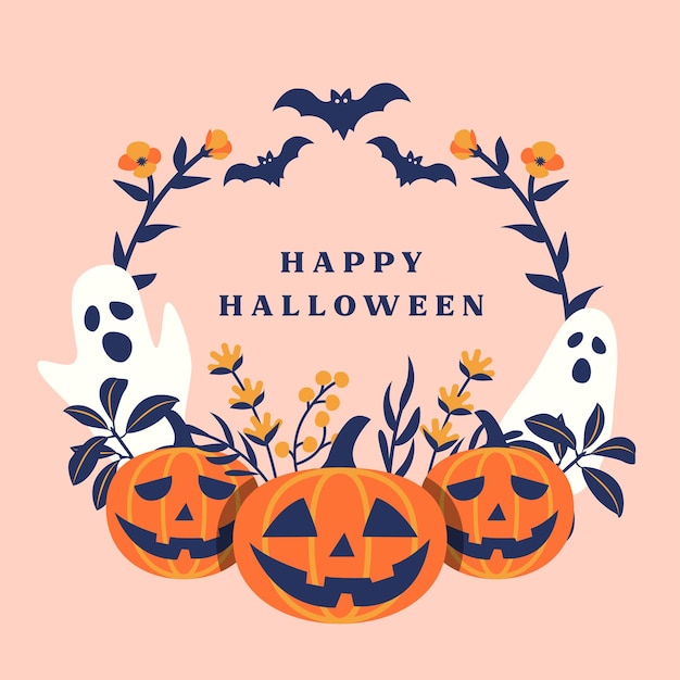 Felice Halloween Saluti Trucco o dolcetti
