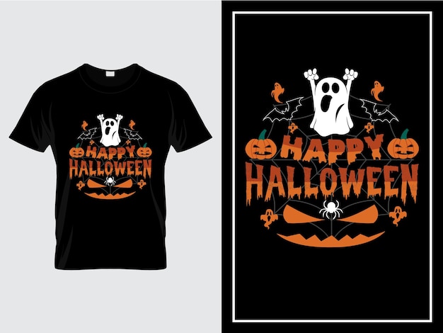 Felice Halloween t-shirt design illustrazione vettoriale