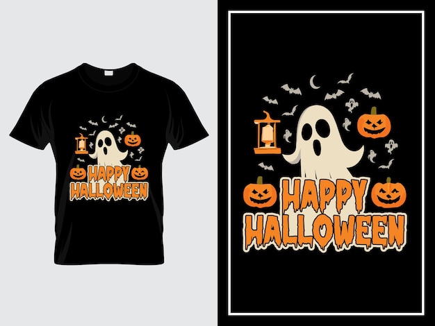 Felice Halloween t-shirt design illustrazione vettoriale